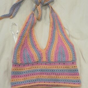 Hollister Multicolor Crochet Top